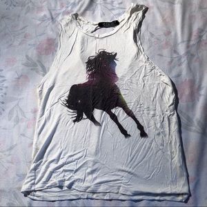 Majestic horse graphic tank